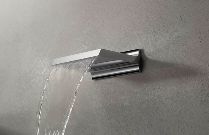 Keuco каскадный излив для душа настенный 180 мм, квадратной формы, universal, черный матовый арт. 59982 370000