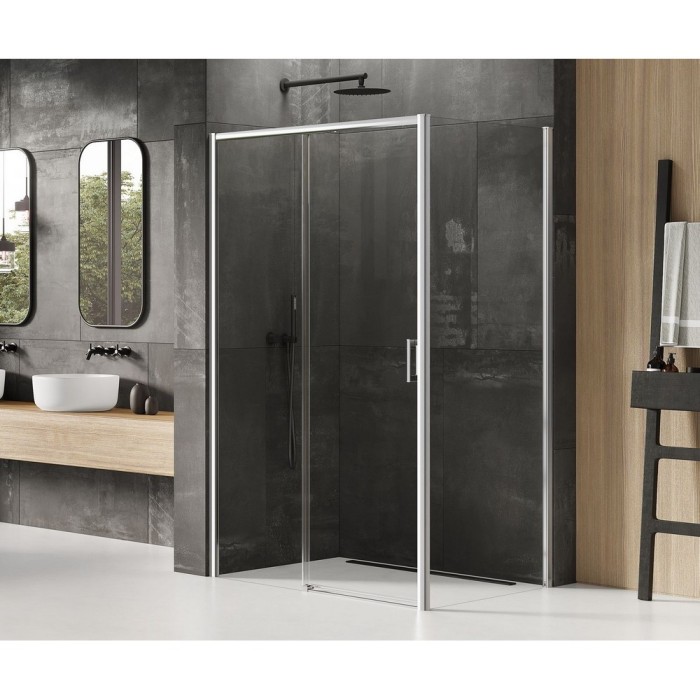 Душевое ограждение prime 160x90x200, New trendy Prime chrome, хром арт. D-0310A/D-0124B