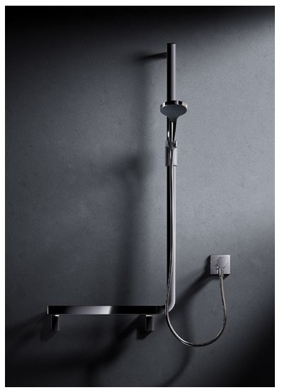 Keuco поручень вдоль стены справа или слева 650/850 мм, со штангой для душа, axess, хром арт. 35011 018602