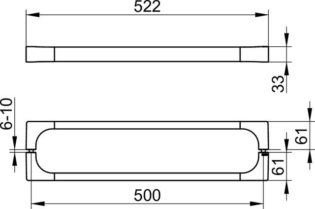 Keuco двойная ручка двери душевого ограждения, edition 11, хром арт. 11108 010503