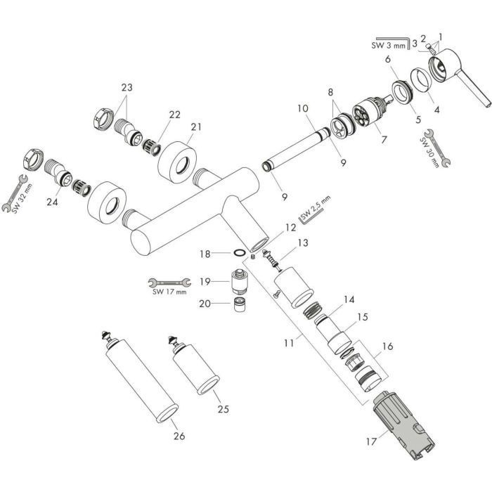 AXOR смеситель для душа, Starck, черный арт. 10465340