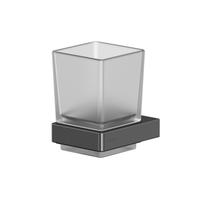 Стакан для зубных щеток, подвесной, Whitecross Cubo gunmetal, оружейная сталь арт. CU2430GM