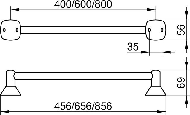 Keuco полотенцедержатель 40 см, city.2, хром арт. 02701 010400
