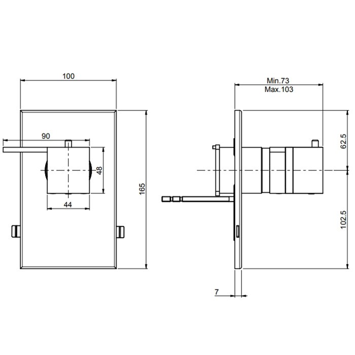 Fima Carlo Frattini смеситель для душа, встраиваемый, термостатический, fimatherm, хром арт. f4049x1cr