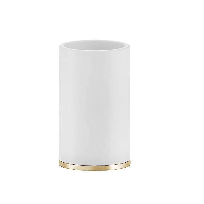 Gessi Стакан для зубных щеток, настольный, Inciso, 58531#246 цвет: золото/белый