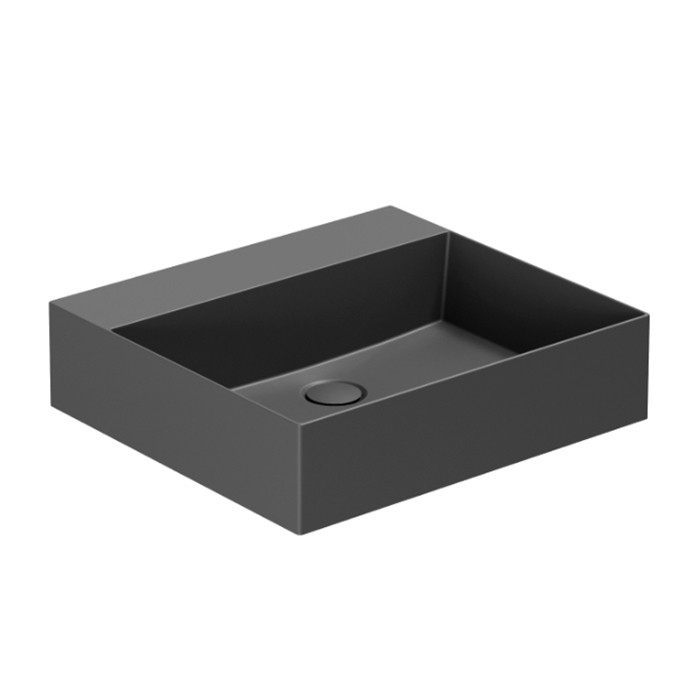 Azzurra раковина подвесная/накладная 50х45см., без отв., Azzurra, ELLP050450Q0CA/(EQA50 CA)*0 carbone цвет: carbone