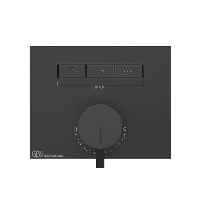 Gessi Смеситель для душа, с включением до 3 источников одновременно, Hi Fi, 63081#299 цвет: black xl