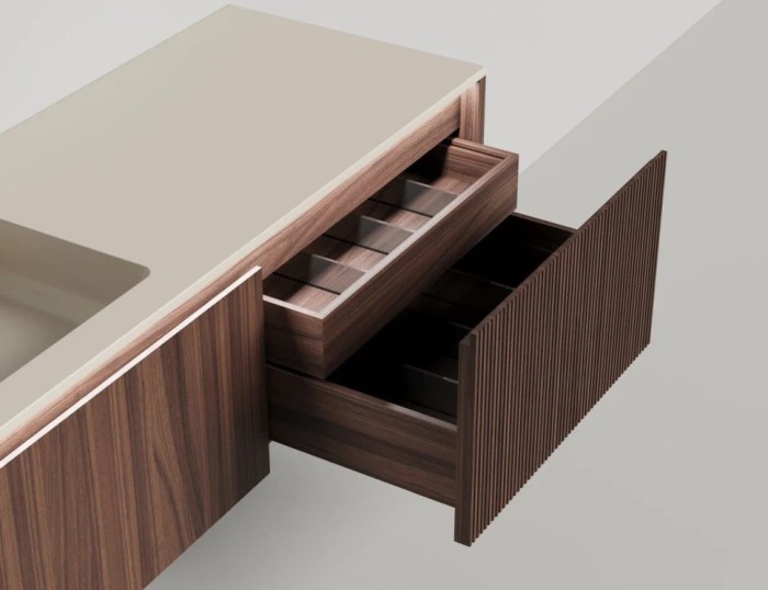 Salini подвесная тумба 1600, domino, 27d216in цвет: коричневый