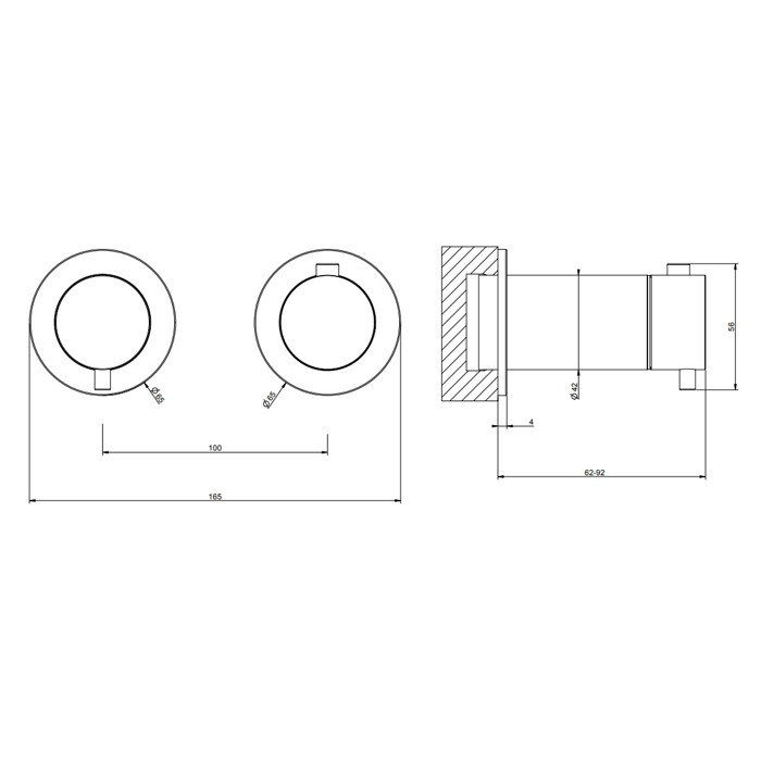 Gessi Смеситель для душа, встраиваемый, термостатический, на 3 источника, 316, 54236#299 цвет: black xl