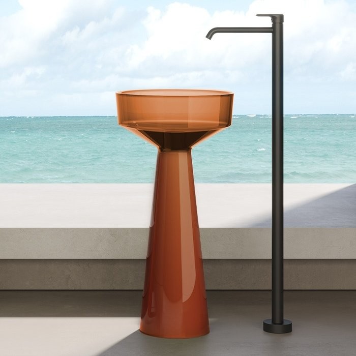Раковина напольная d42хh85 см, DEA DESIGN Pedestal Basin, серый арт. DD2018 425 R1