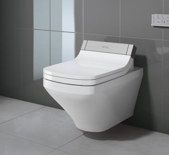 Duravit унитаз подвесной с вертикальным смывом, для sensowash, c покрытием wondergliss, безободковый, durastyle, 25425900001 цвет: белый