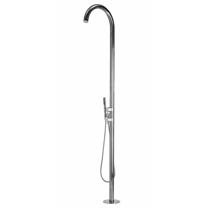 Bossini душевая колонна outdoor/indoor columns floor rubinetti из нержавеющей стали, pool, хром арт. l00359.030
