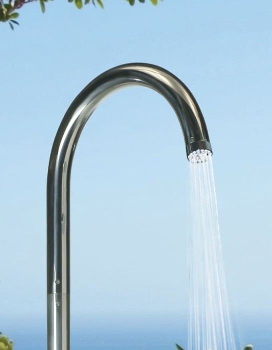 Bossini душевая колонна outdoor/indoor columns floor rubinetti из нержавеющей стали, pool, хром арт. l00359.030