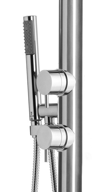 Bossini душевая колонна outdoor/indoor columns floor rubinetti из нержавеющей стали, pool, хром арт. l00359.030