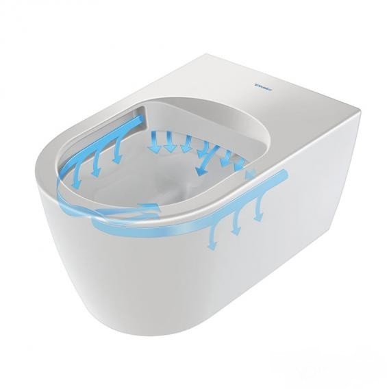 Duravit унитаз подвесной rimless с вертикальным смывом, безободковый, с креплением durafix, me by starck, 25290900001 цвет: белый