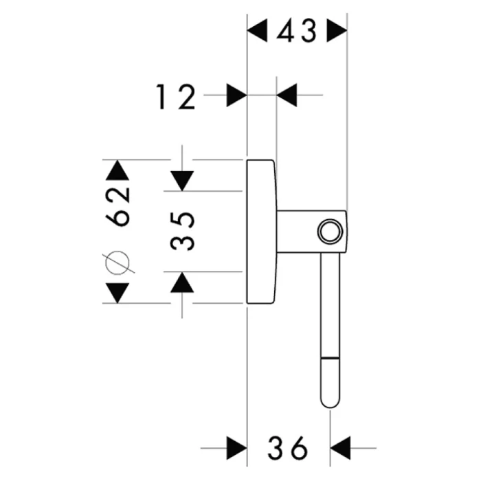 Hansgrohe держатель туалетной бумаги, Logis, хром арт. 40526000