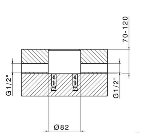 Cisal внутренняя часть для напольных смесителей za00451004 less new, цвет: золото