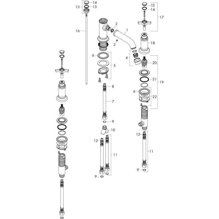 AXOR смеситель для раковины, Montreux, хром арт. 16536000