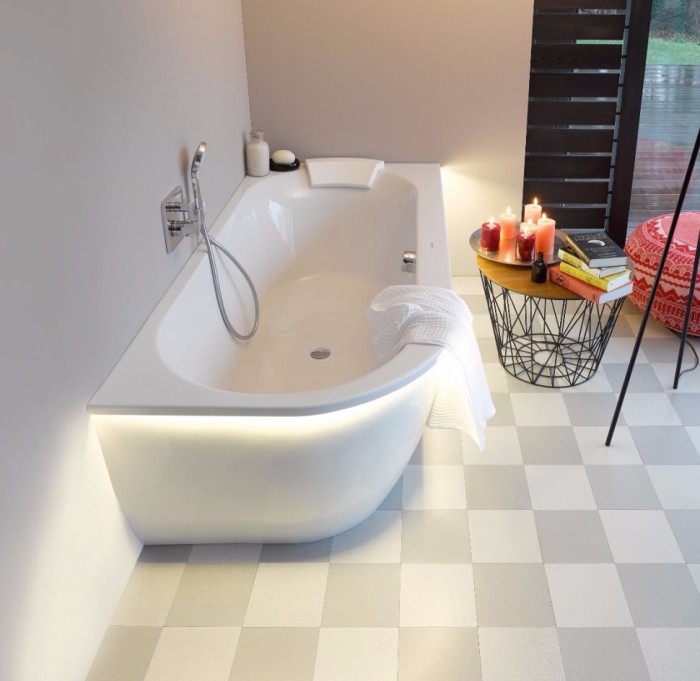 Duravit акриловая угловая ванна 1900 х 900, darling new, 700247000000000 цвет: белый