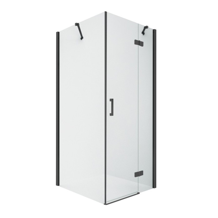 Душевое ограждение r 100x100x195, New trendy New renoma black, черный арт. D-0206A/D-0112B