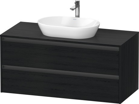 Duravit тумба подвесная под раковину 550 мм х 1200 мм х 568 мм, ketho.2, k24897016160000 цвет: чёрный дуб