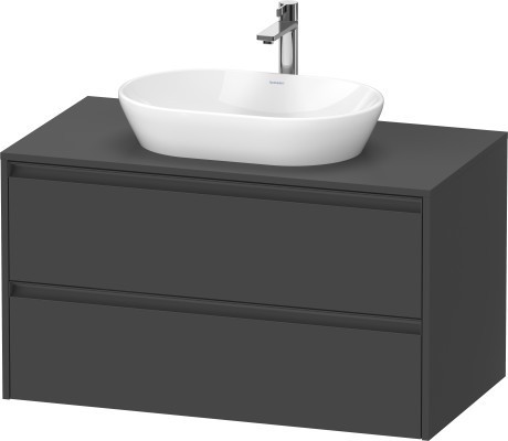 Duravit тумба подвесная под раковину 550 мм х 1000 мм х 568 мм, ketho.2, k24896049490000 цвет: графит матовый