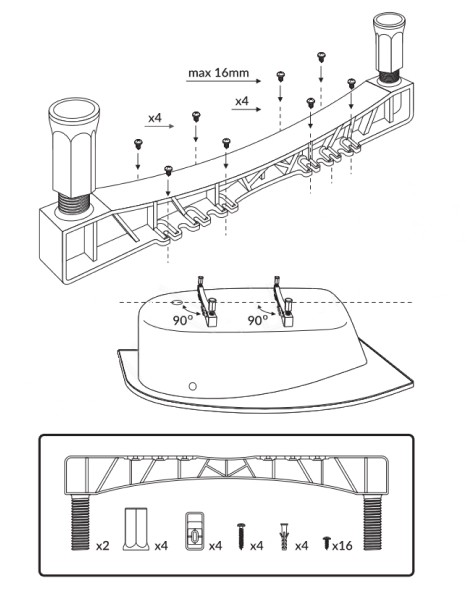 Ножки для ванн, Excellent, арт. NWT-50