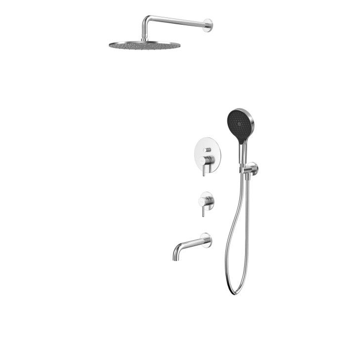 Душевая система скрытого монтажа, Whitecross Y brushed nickel, брашированный никель арт. YSET07TOPNIB