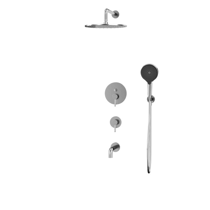 Душевая система скрытого монтажа, Whitecross Y brushed nickel, брашированный никель арт. YSET07TOPNIB