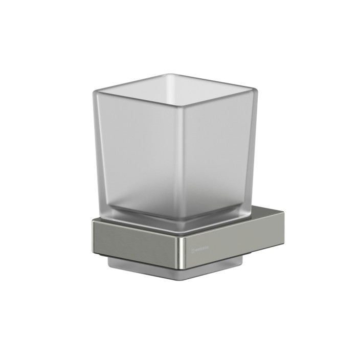 Стакан для зубных щеток, подвесной, Whitecross Cubo nickel brushed, брашированный никель арт. CU2430NIB