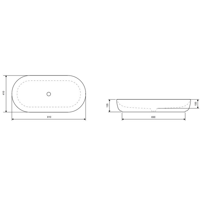 Раковина, накладная 82, Excellent Jima, арт. CEAC.2001.820.WH