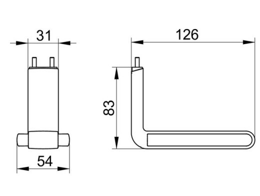 Keuco держатель для туалетной бумаги для монтажа на настенный поручень для туалета, axess, хром, черный арт. 35062 010037