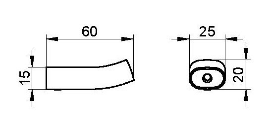 Keuco крючок для полотенца полированный, edition 400, черный, хром арт. 11514 120000