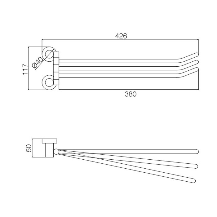 Fima Carlo Frattini вращающийся полотенцережатель 38см., подвесной, rotola, хром арт. f6002/2cr