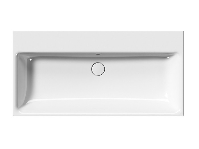 GSI Подвесная раковина 100х50х19 см, санфаянс, с отв. под смеситель, Nubes - 9623111