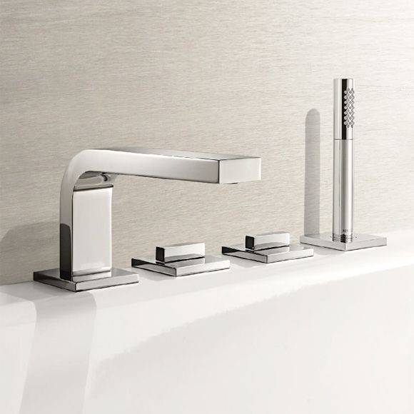 Keuco смеситель для ванны на 4 отверстия монтаж на борт ванны, edition 11, хром арт. 51130 010200