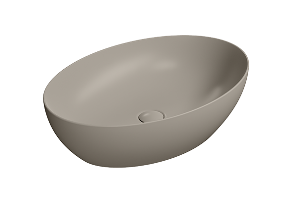 GSI Раковина накладная 60х42х16 см, tortora, санфарфор, Color-elements - 884205