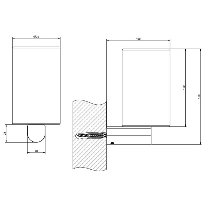 Gessi Стакан для зубных щеток настенный, Rilievo, 59508#299 цвет: black xl
