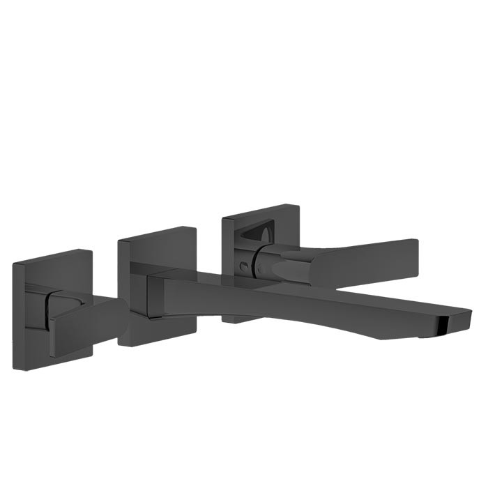 Gessi Встраиваемый смеситель для раковины на 3 отв, с изливом 213мм, Rilievo, 59090#299 цвет: nero xl