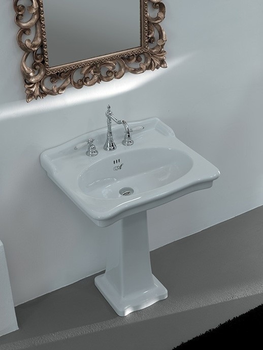 ArtCeram раковина для ванной комнаты, hel002 01 00 3f hermitage цвет: белый глянцевый