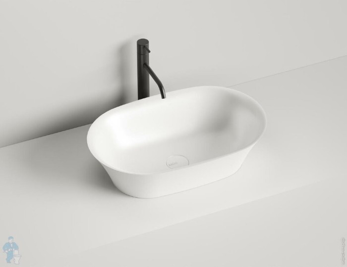 Salini раковина накладная 60x39, mona, 110811grf цвет: глянцевый белый