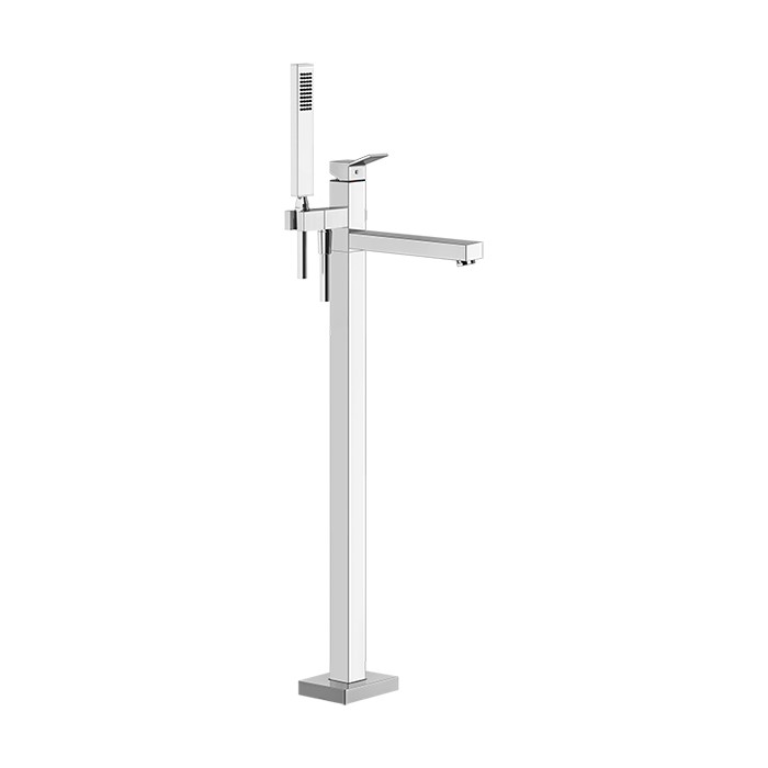 Gessi Напольный смеситель для ванны с ручным душем, Rettangolo, 53129#031 цвет: хром