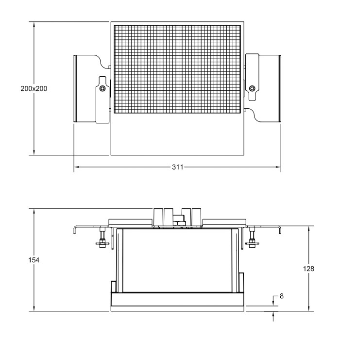 Gessi Модуль 200х200 мм, аудио Bluetooth, проигрывание с мобильных устройств, установка Shift-Fix, Binario, 61112#238 цвет: mirror steel