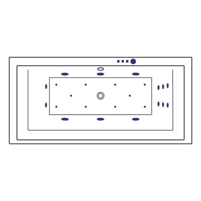 Встраиваемая ванна grand 190x90 ultra, Excellent Crown, золото арт. WAEX.CRG19.ULTRA.GL