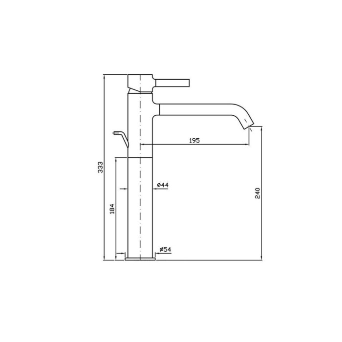 Zucchetti однорычажный смеситель для раковины на 1 отверстие без донного клапана, pan, черный арт. zp6219.n1