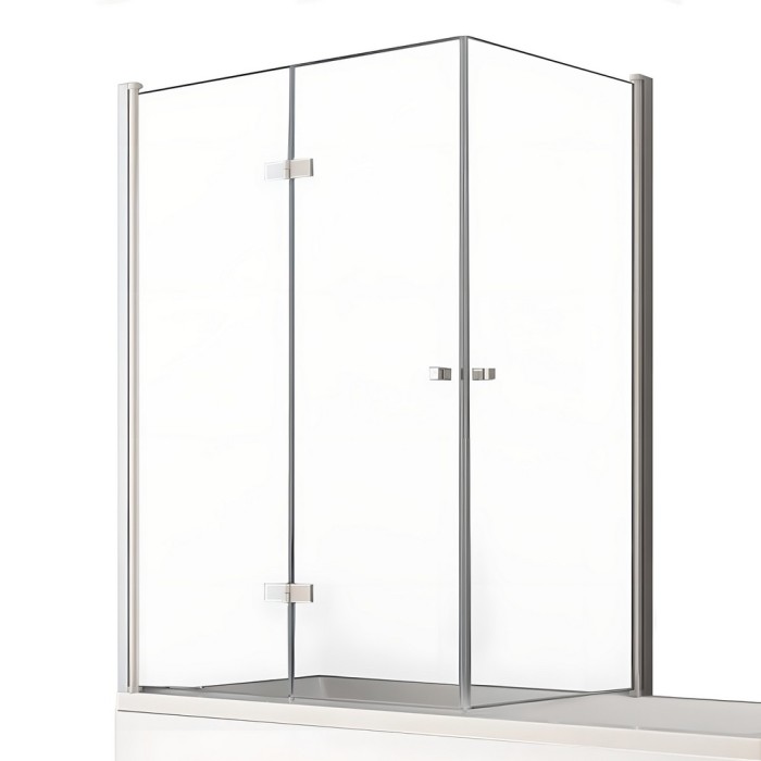 Шторка для ванны 120x70x140 l, New trendy New soleo chrome, хром арт. P-0030/P-0024