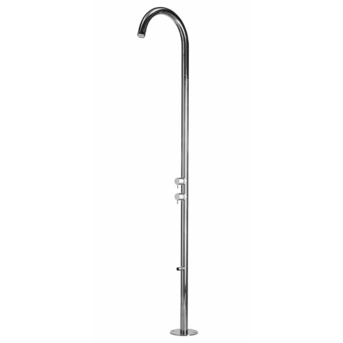 Bossini душевая колонна outdoor/indoor columns floor rubinetti из нержавеющей стали, pool, хром арт. l00360.030