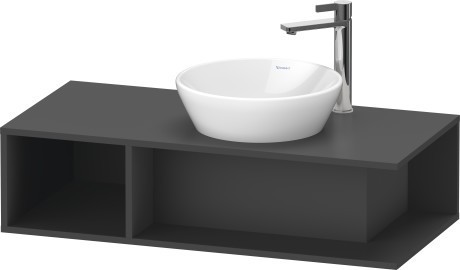 Duravit тумба подвесная под раковину справа 1000 мм х 480 мм, d-neo, de493904949 цвет: графит матовый