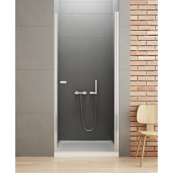 Дверь в нишу одинарная 90x195, New trendy New soleo chrome, хром арт. D-0121A