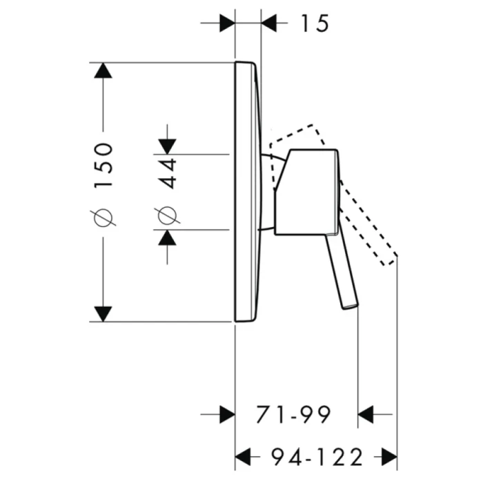 Hansgrohe смеситель для душа, Talis S, хром арт. 32675000